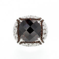 Fine Silver Brown Stone Cocktail Ring by Feri