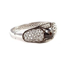 Siledium Silver Rhodium Palladium Plating Clamper Bracelet by Feri