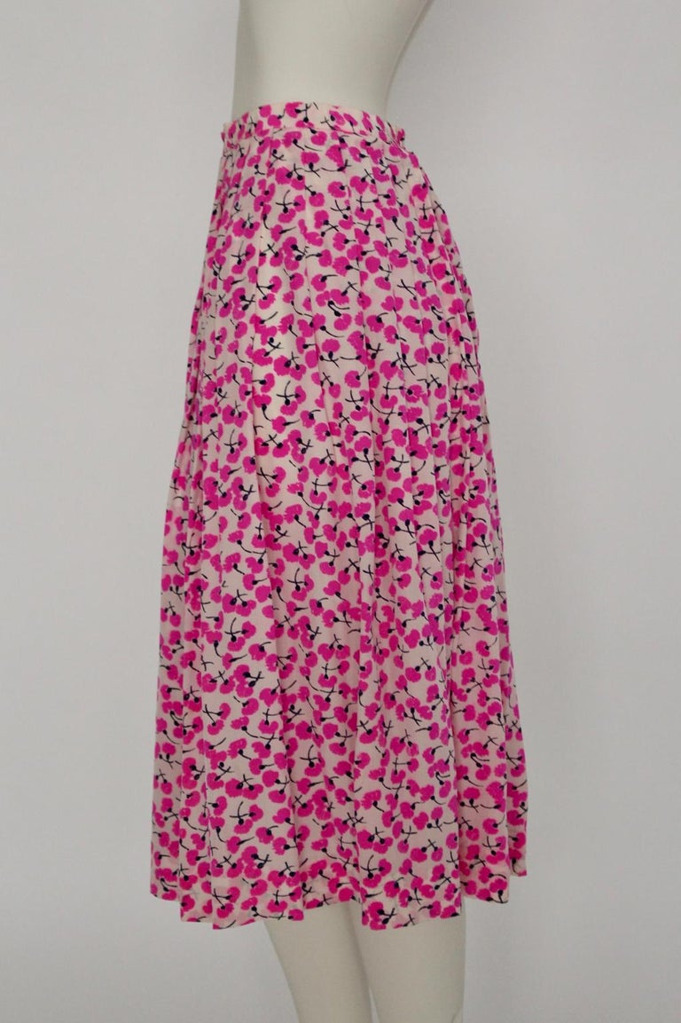 Yves Saint Laurent Rive Gauche Silk Skirt, 1980s For Sale at 1stDibs