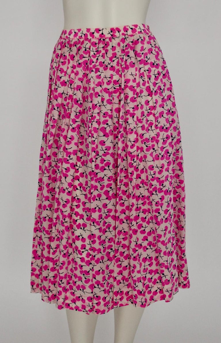 Yves Saint Laurent Rive Gauche Silk Skirt, 1980s For Sale at 1stDibs