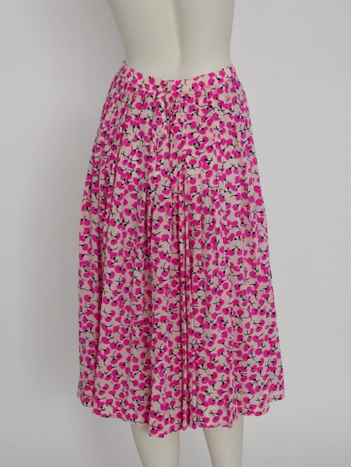 Yves Saint Laurent Rive Gauche Silk Skirt, 1980s  For Sale 1