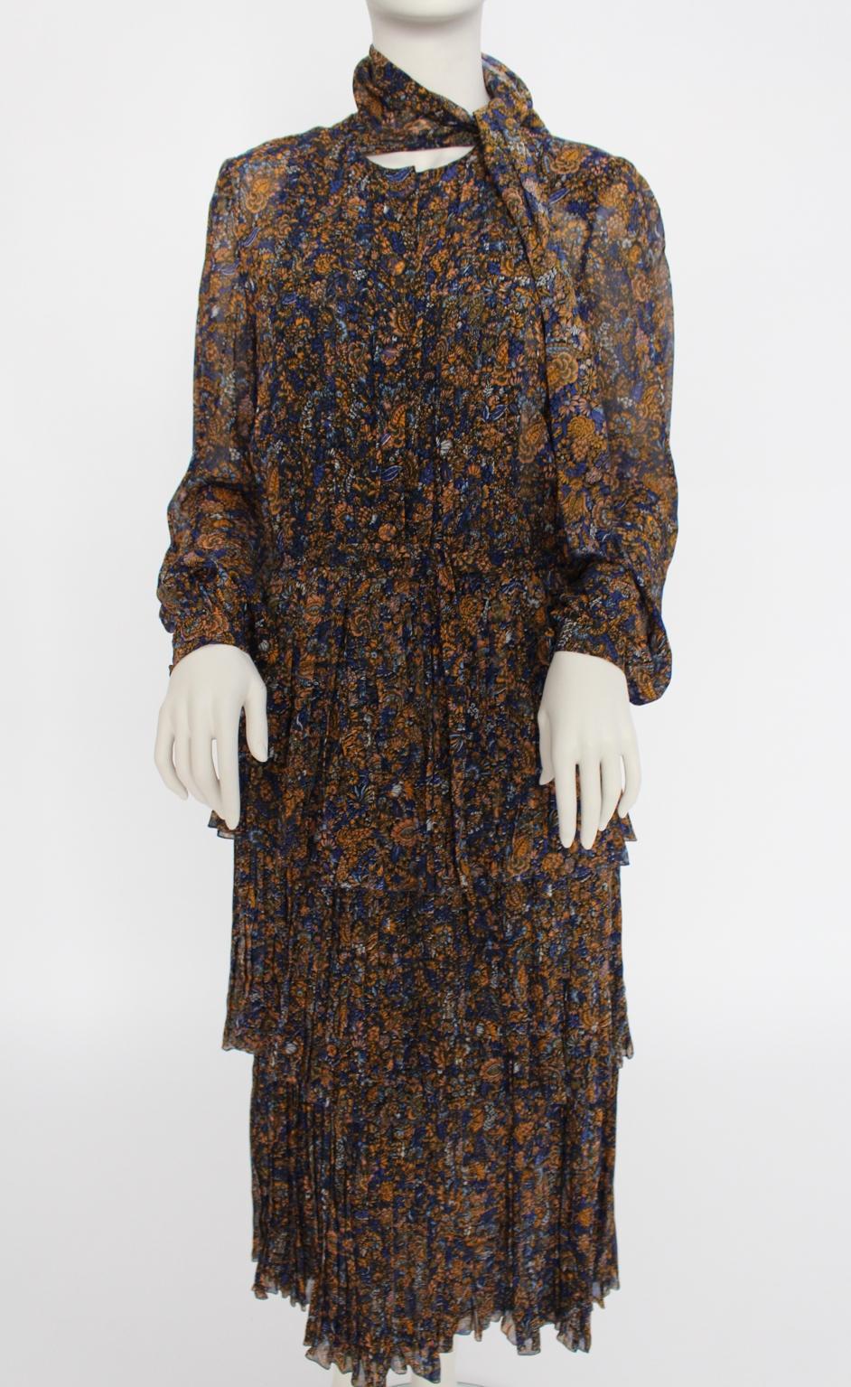 Women's Jean Louis Scherrer boutique Paris Vintage Day Dress 1970s For Sale