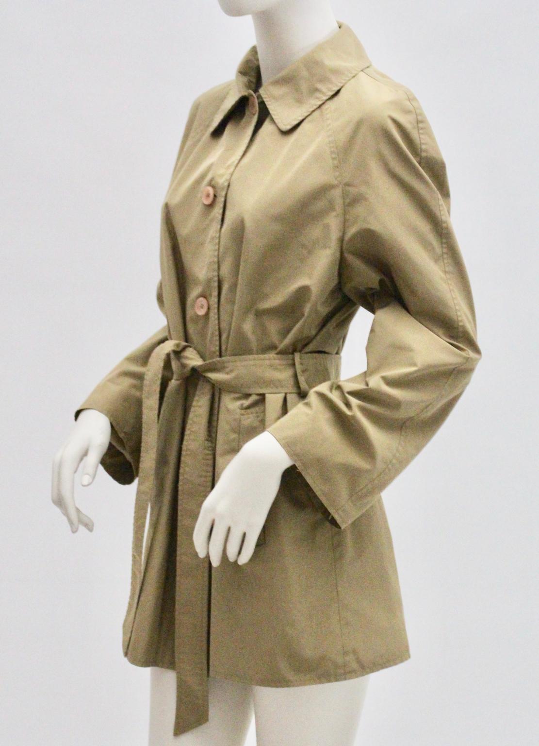 Brown Alberta Ferretti Vintage Trenchcoat Italy  For Sale