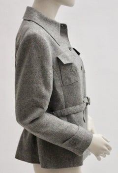 Grey Single-Breasted Wool Vintage Jacket by Herbert Schill 1960s Vienna