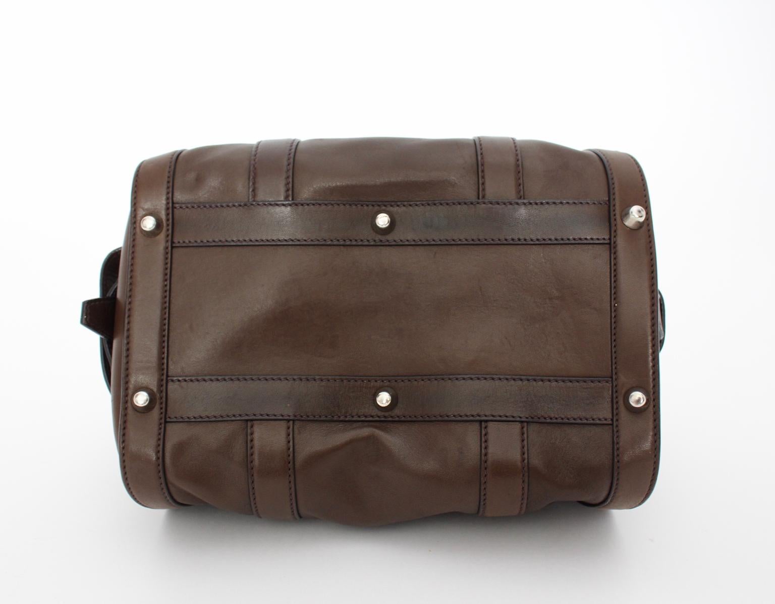 Women's Jil Sander Brown Vintage Leather Handbag  For Sale