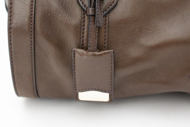 Jil Sander Brown Vintage Leather Handbag For Sale at 1stDibs