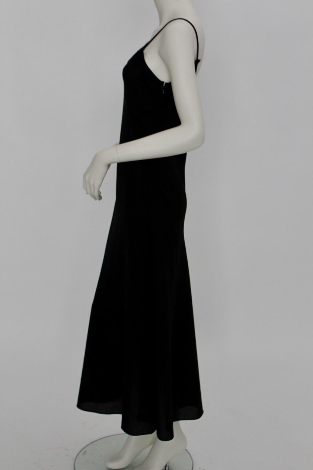Women's Sonia Rykiel Vintage Black Spaghetti Strap Dress  For Sale