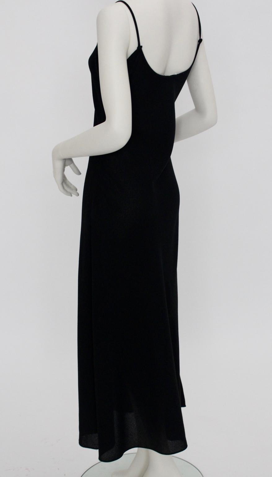 Sonia Rykiel Vintage Black Spaghetti Strap Dress  For Sale 1