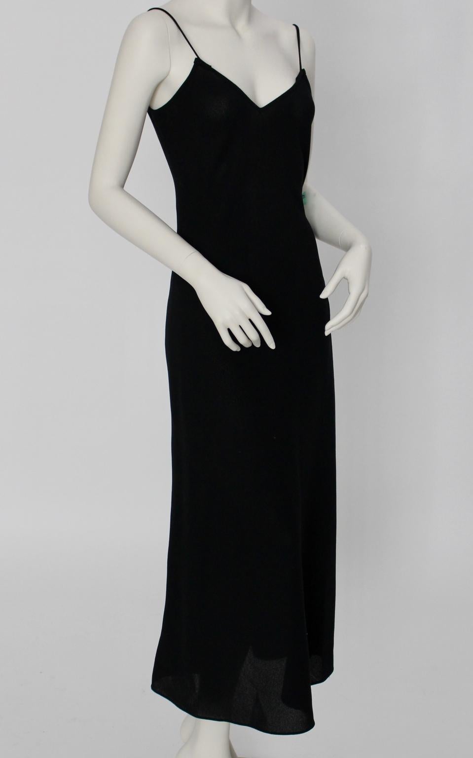 Sonia Rykiel Vintage Black Spaghetti Strap Dress  For Sale 7