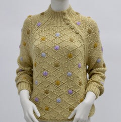 Oscar de la Renta Sport Brown Vintage Knit Sweater