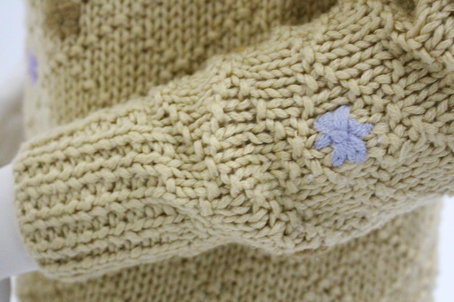 Oscar de la Renta Sport Brown Vintage Knit Sweater  For Sale 10
