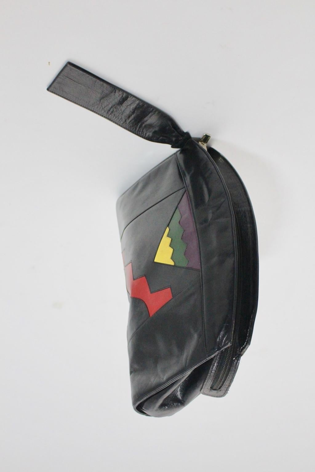 Bruno Magli Bologna Vintage Pop Art Handbag 1980s Italy In Good Condition In Vienna, AT