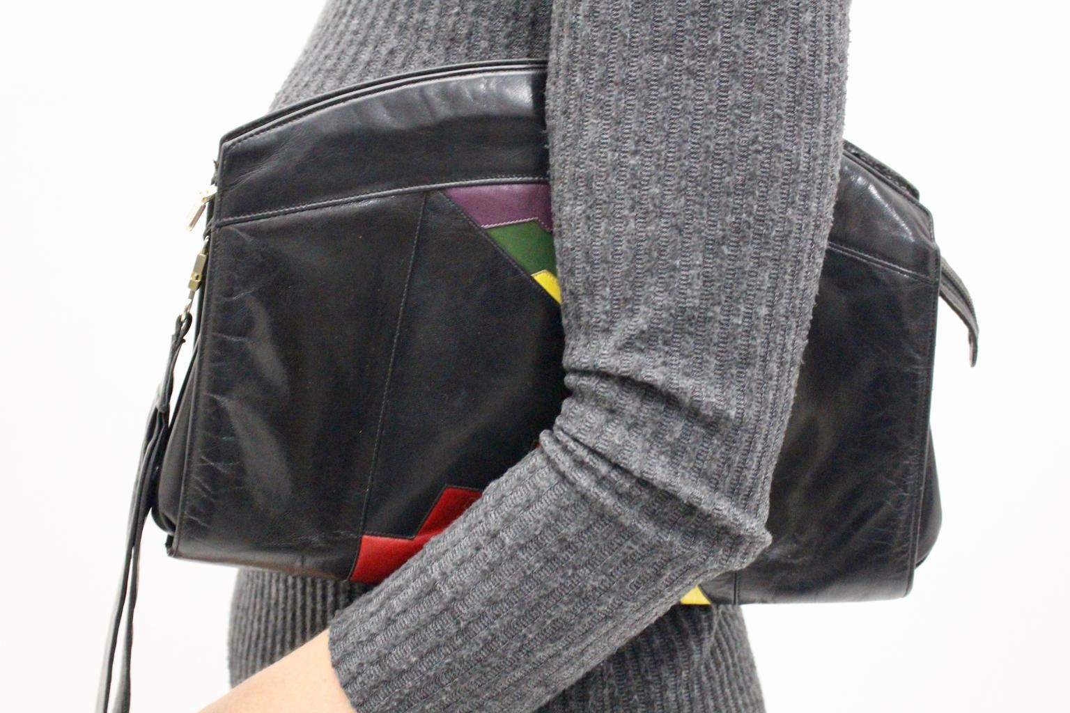 Bruno Magli Bologna Vintage Pop Art Handbag 1980s Italy 2