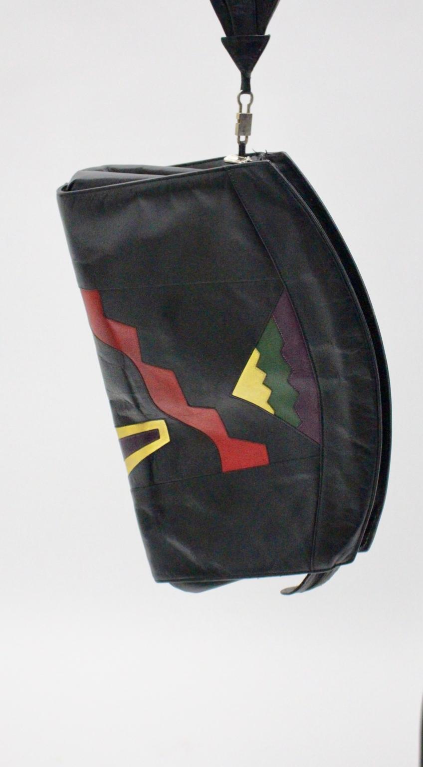 Bruno Magli Bologna Vintage Pop Art Handbag 1980s Italy 4