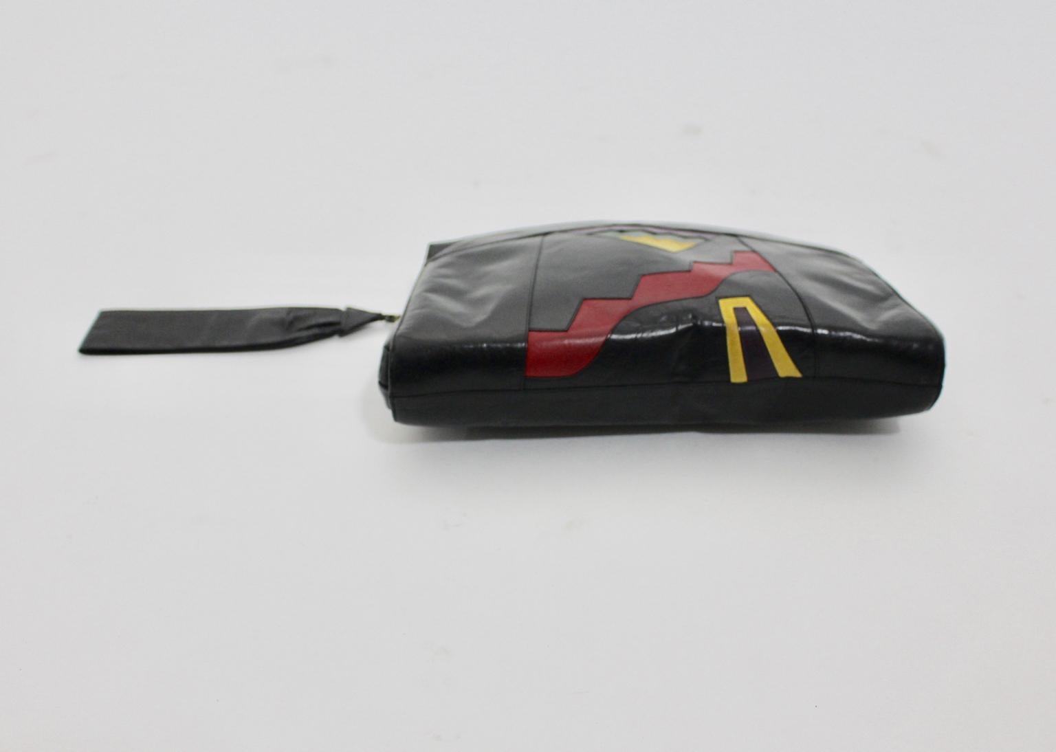 Bruno Magli Bologna Vintage Pop Art Handbag 1980s Italy 8