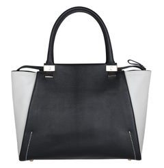 Lanvin Trilogy Women Tote Bag black-cream LAN001-BKCR