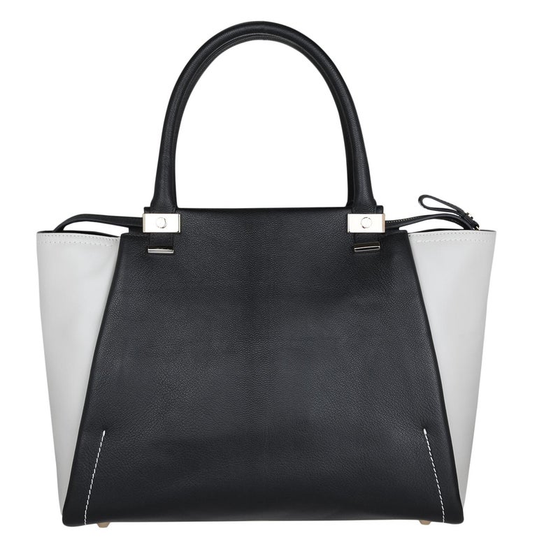 Lanvin Trilogy Women Tote Bag black-cream LAN001-BKCR For Sale at ...