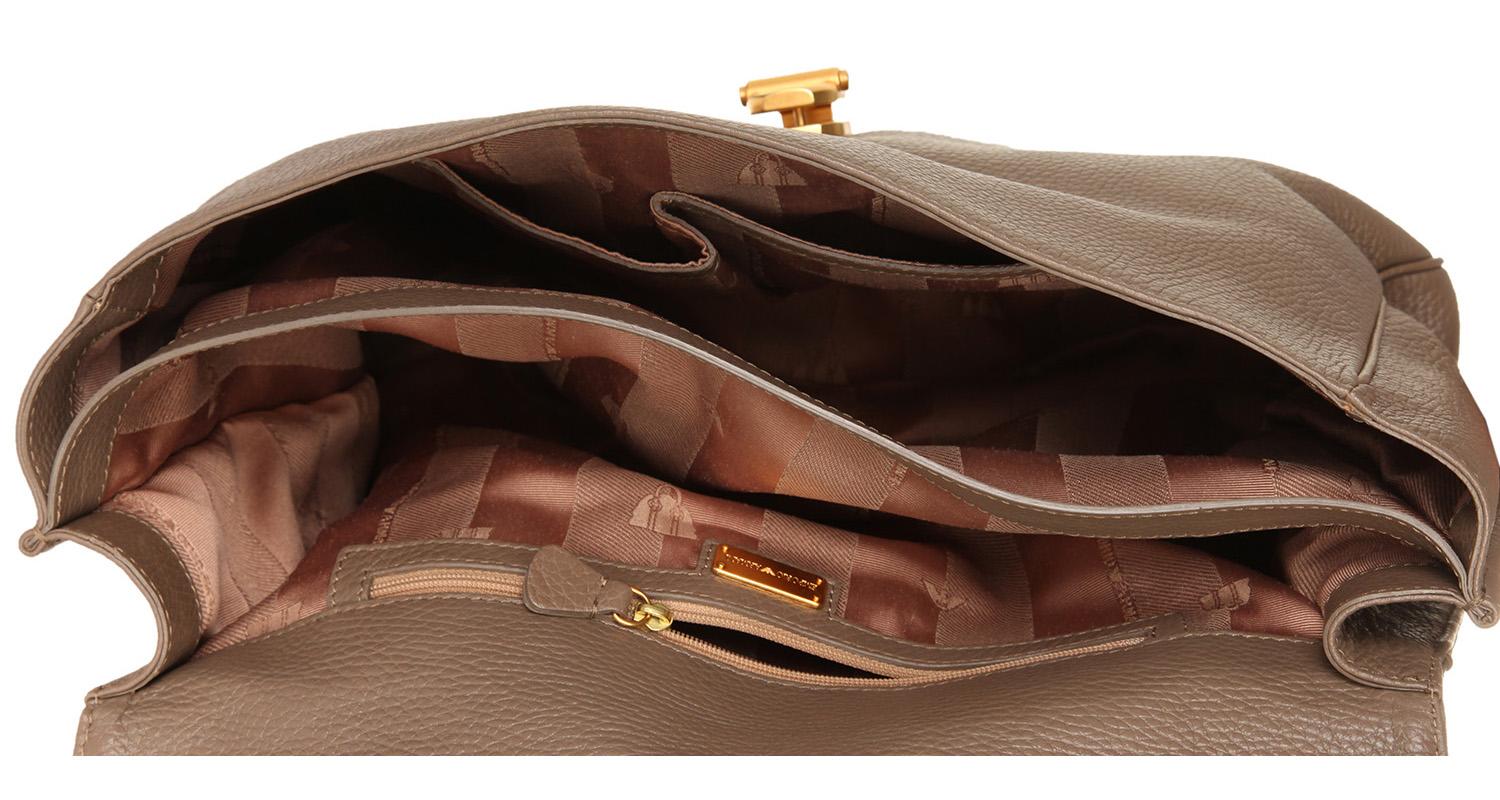 Women's Emporio Armani Top handle Shopper Marrone Calfskin leather Y3A003-YG233 For Sale