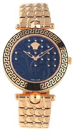 Versace Quilted Dial Women Watch Vanitas pink gold VK7250015