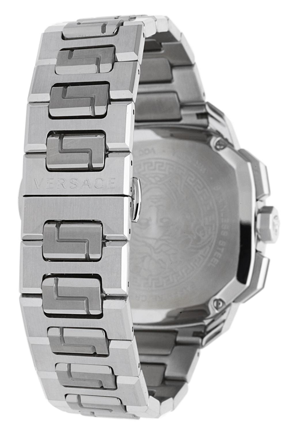 Herrenuhr DYLOS Chronograph Silber VQC090016 von Versace im Zustand „Neu“ im Angebot in Karlsfeld, DE