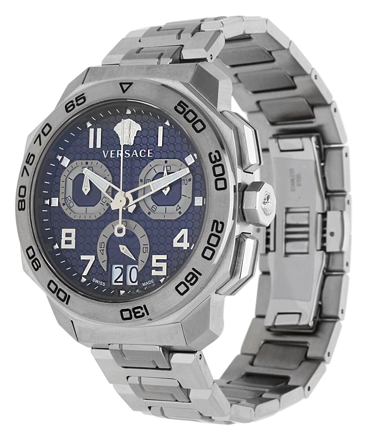 Herrenuhr DYLOS Chronograph Silber VQC090016 von Versace im Angebot 1