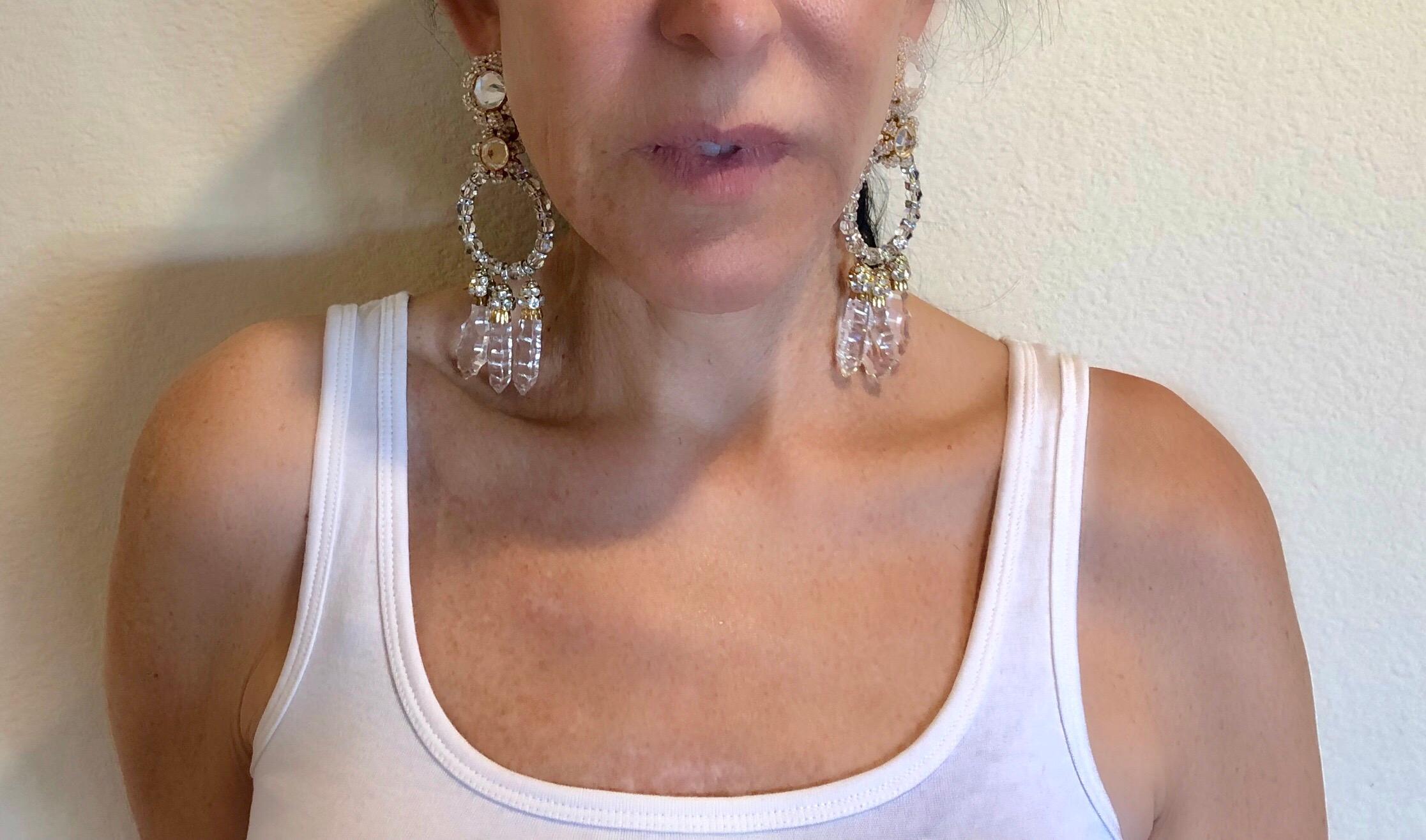designer crystal earrings