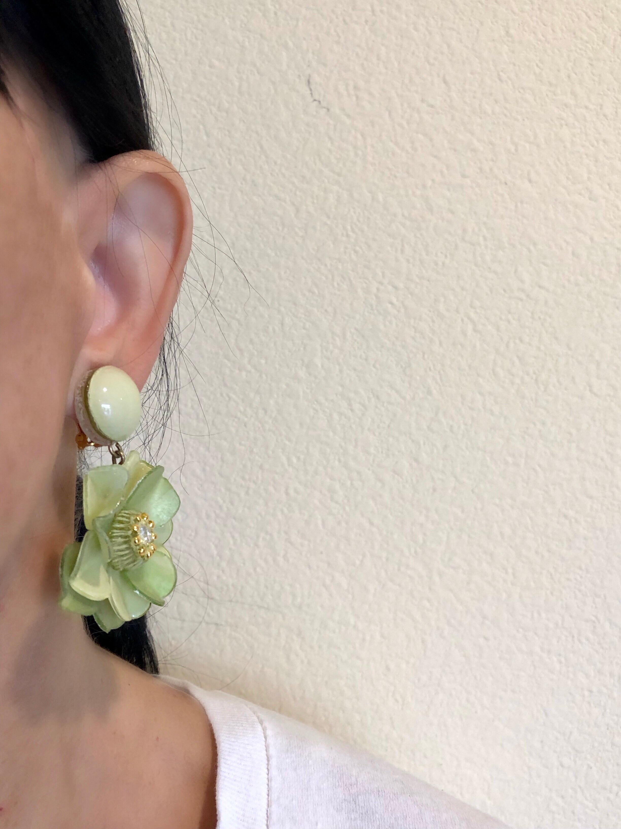 Women's Oversized Flower Statement Earrings by Cilea Paris 