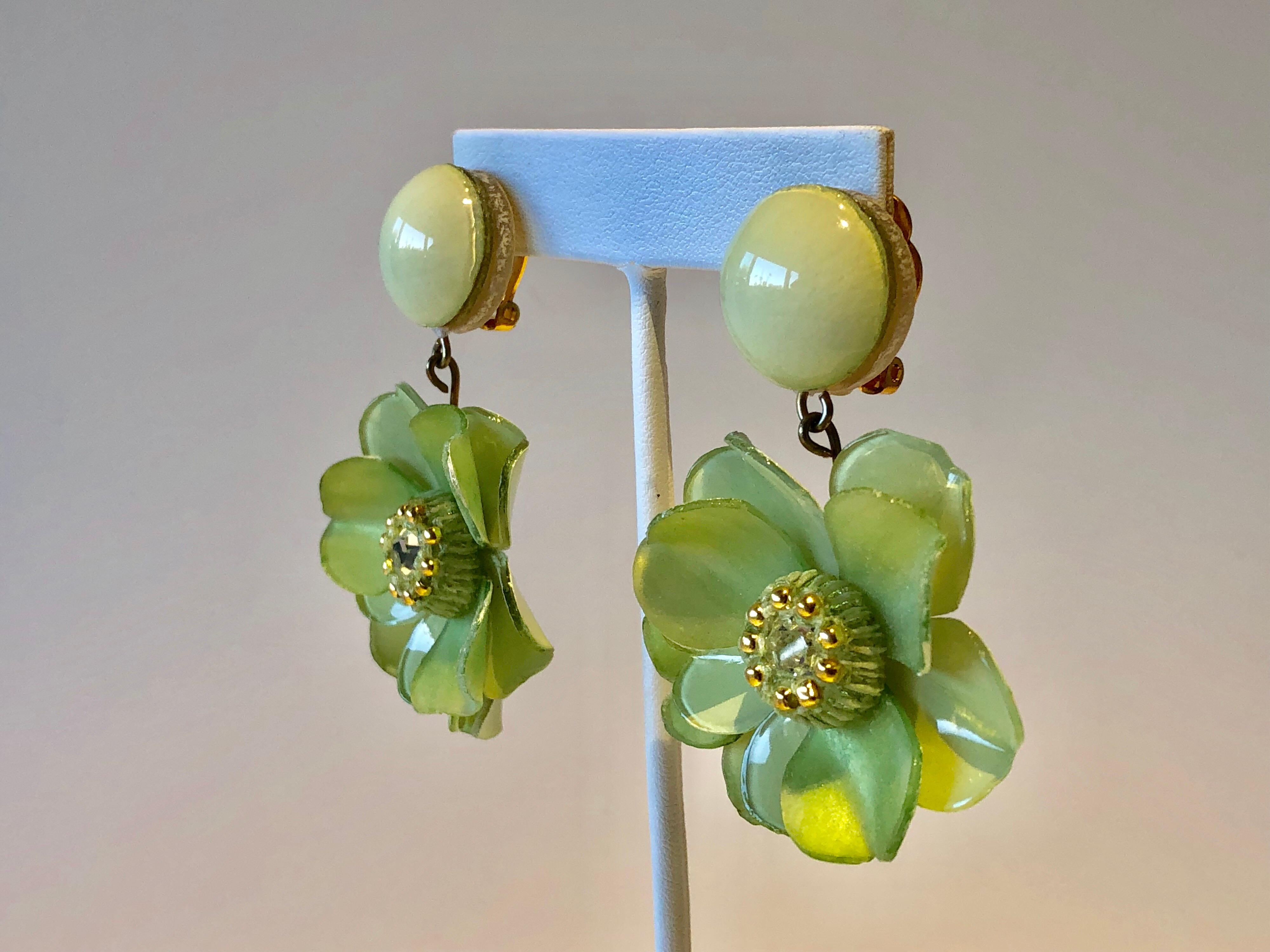 Oversized Flower Statement Earrings by Cilea Paris  1