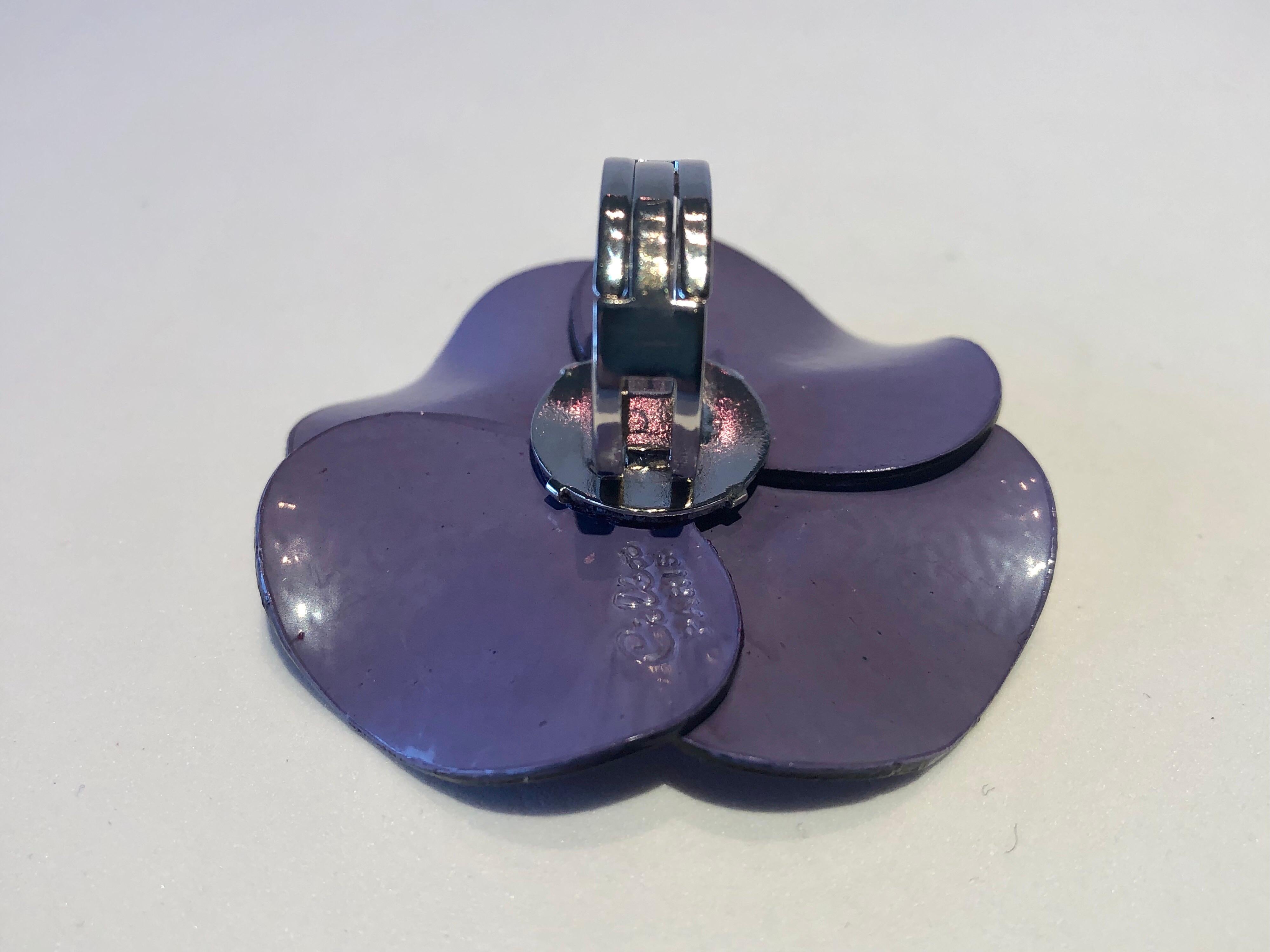 Large Purple Poppy Statement Ring by Cilea Paris  3