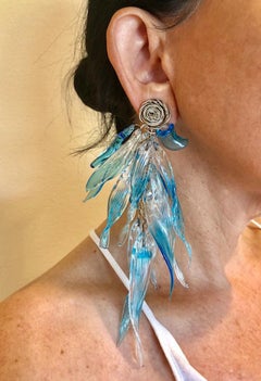 Lanvin Haute Couture  Architectural Statement Earrings, Circa 1990