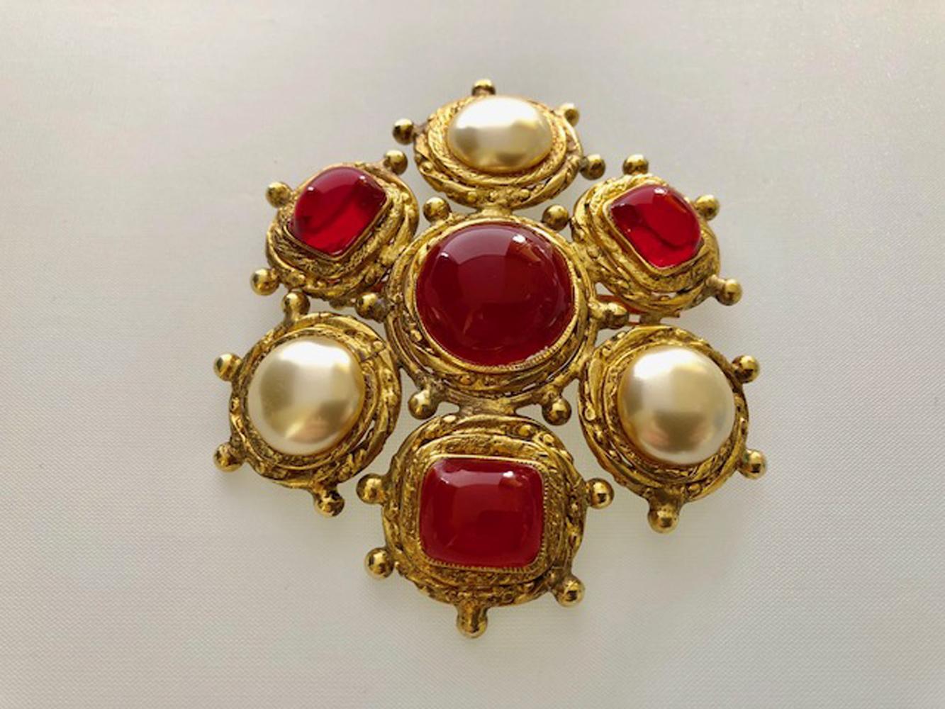Chanel Vintage Byzantine Necklace / Brooch, 1980s 2