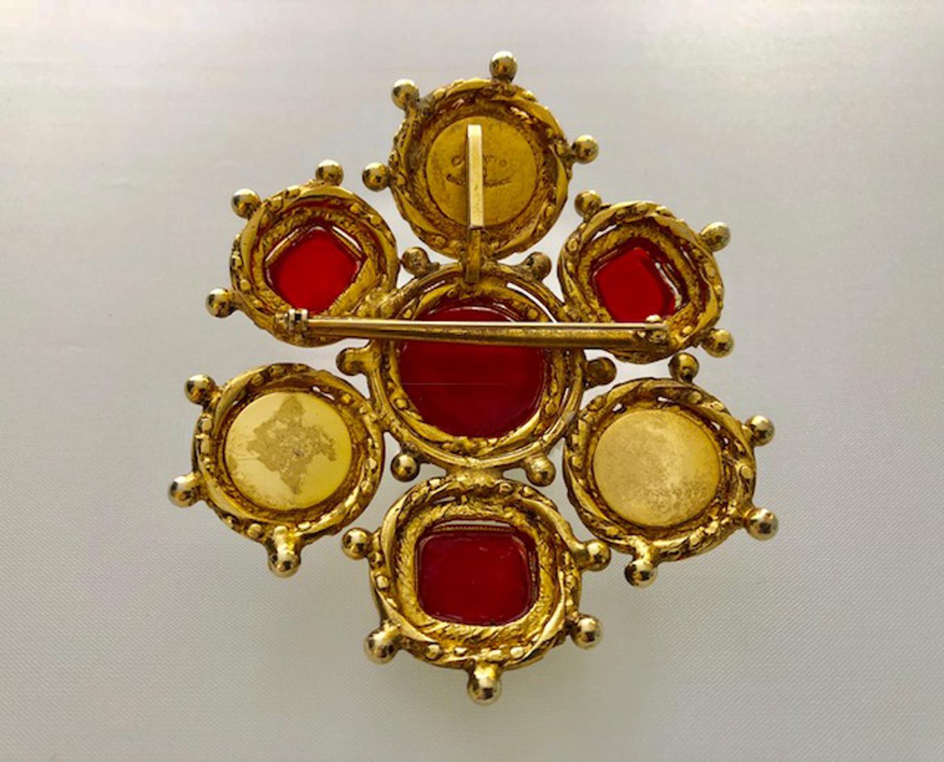 Chanel Vintage Byzantine Necklace / Brooch, 1980s 4
