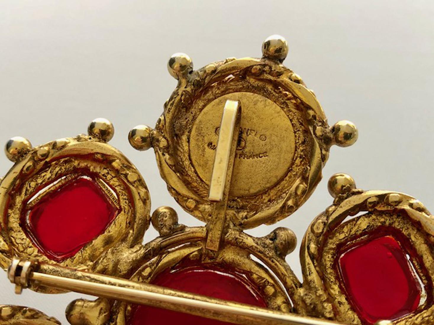 Chanel Vintage Byzantine Necklace / Brooch, 1980s 5