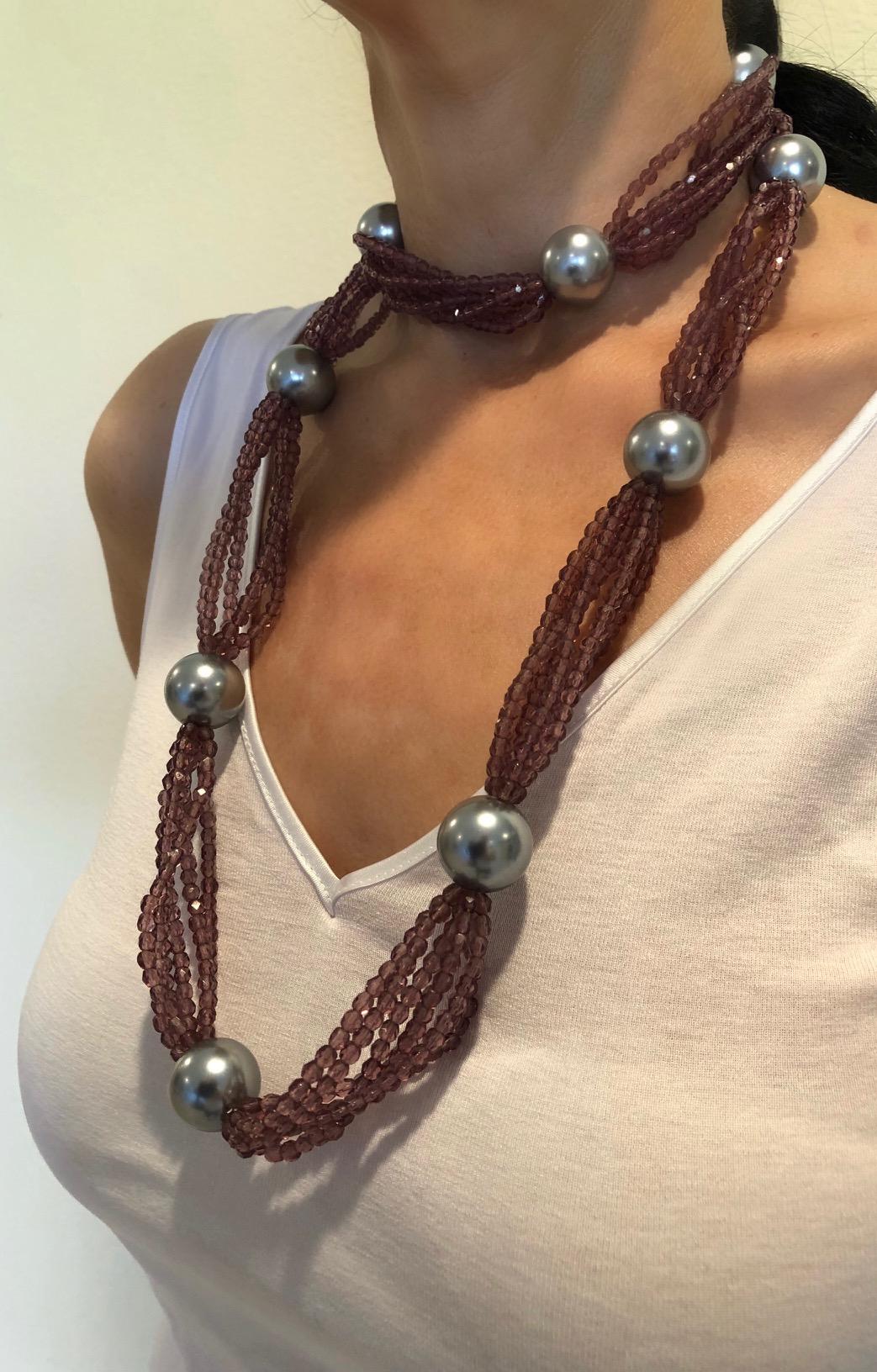 lavender statement necklace