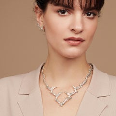 Simon Harrison V Shape Deadalus Feather Sterling Silver Necklace