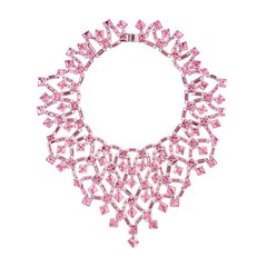 Simon Harrison Claudette Large Pink Crystal Necklace