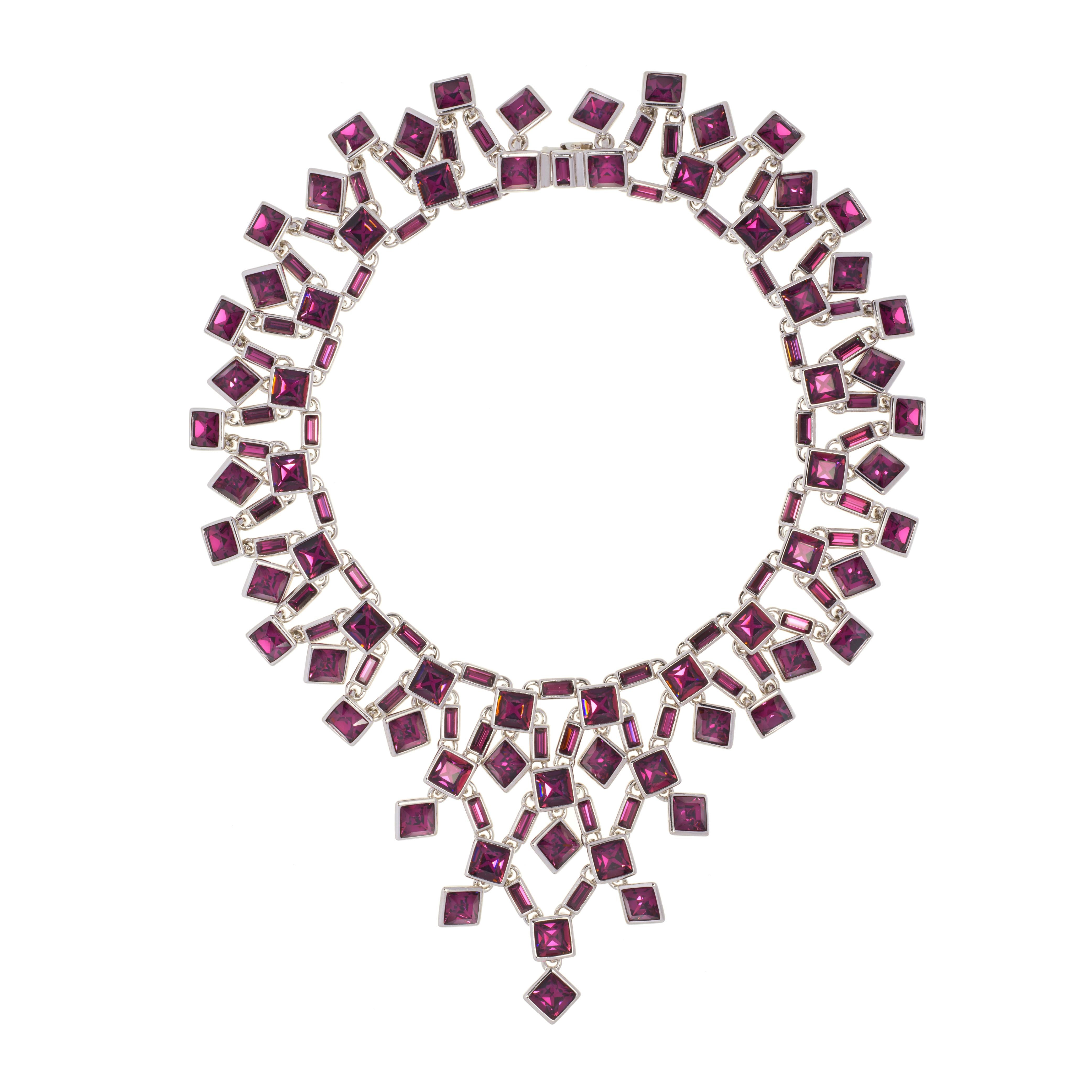 Simon Harrison Claudette Small Amethyst Crystal Necklace For Sale
