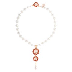 Simon Harrison Tudor Rose Single Strand Pearl Necklace