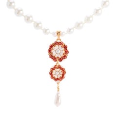 Simon Harrison Tudor Rose Single Strand Pearl Necklace