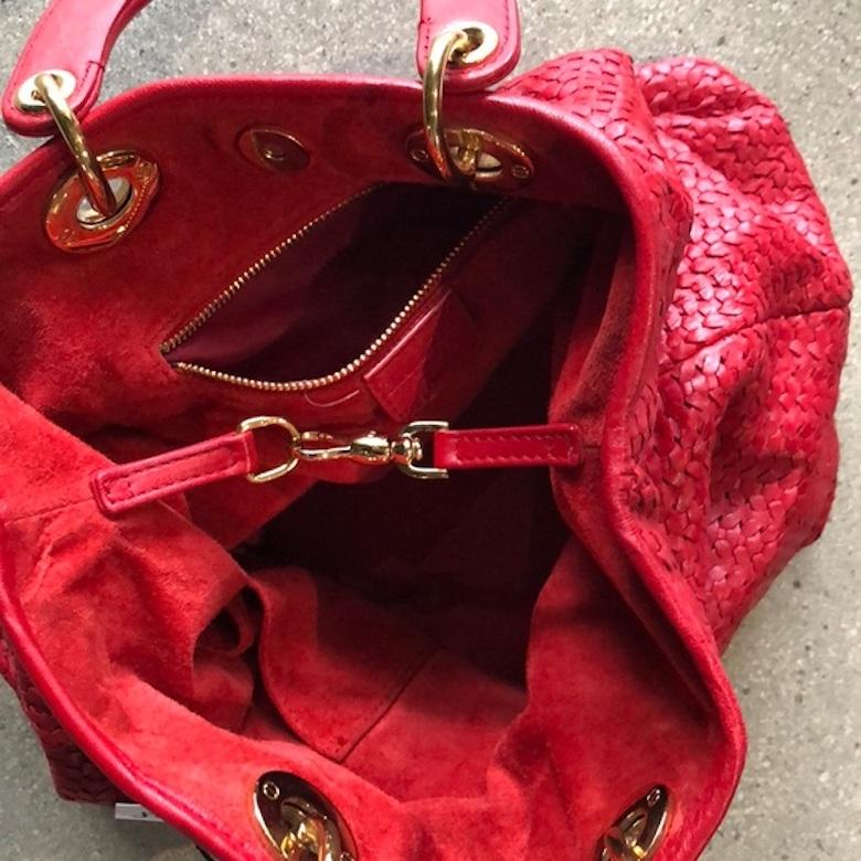 Red Vintage Christian Dior Lady Bag