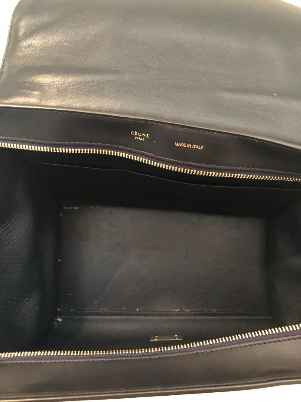 Celine Trapeze Medium Black Suede and Calfskin In Good Condition In Thousand Oaks, CA