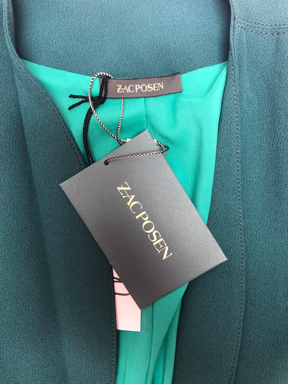 Zac Posen Teal Blazer In New Condition In Thousand Oaks, CA