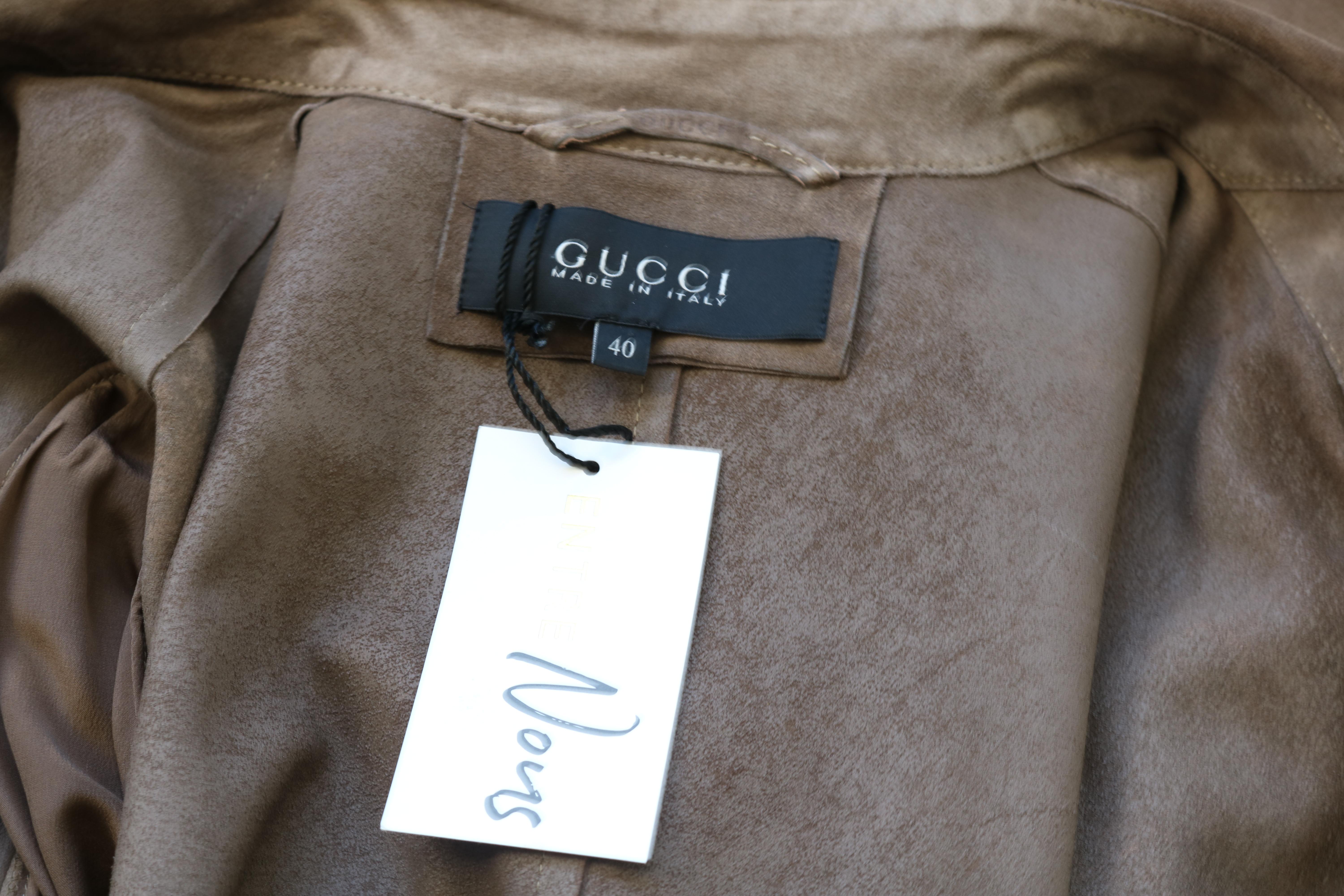 Black Gucci Leather Coat 