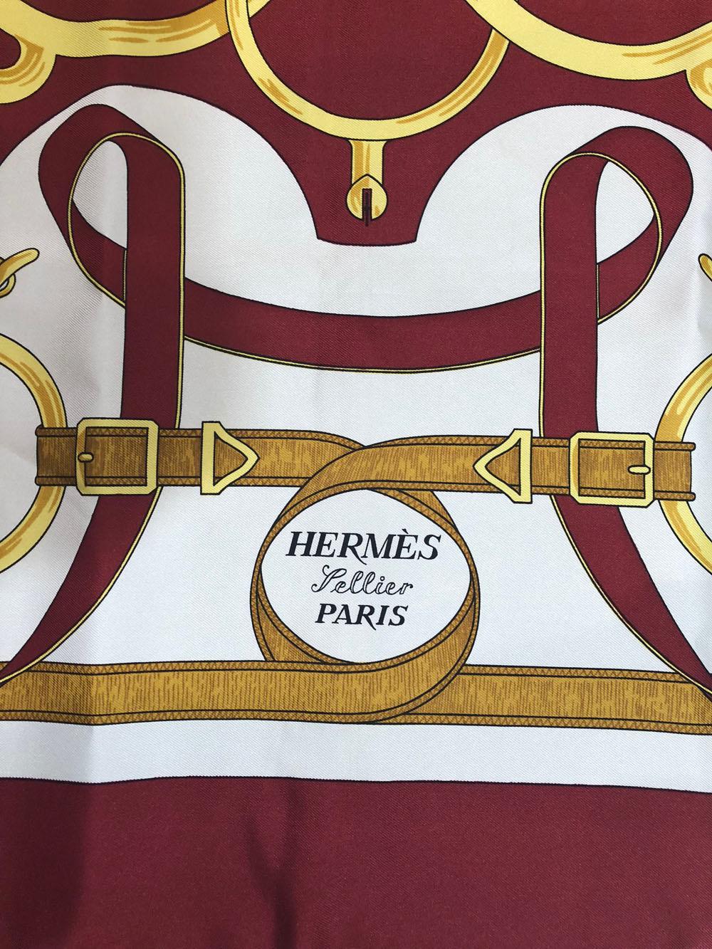 Brown Hermes Eperon D'or Scarf 