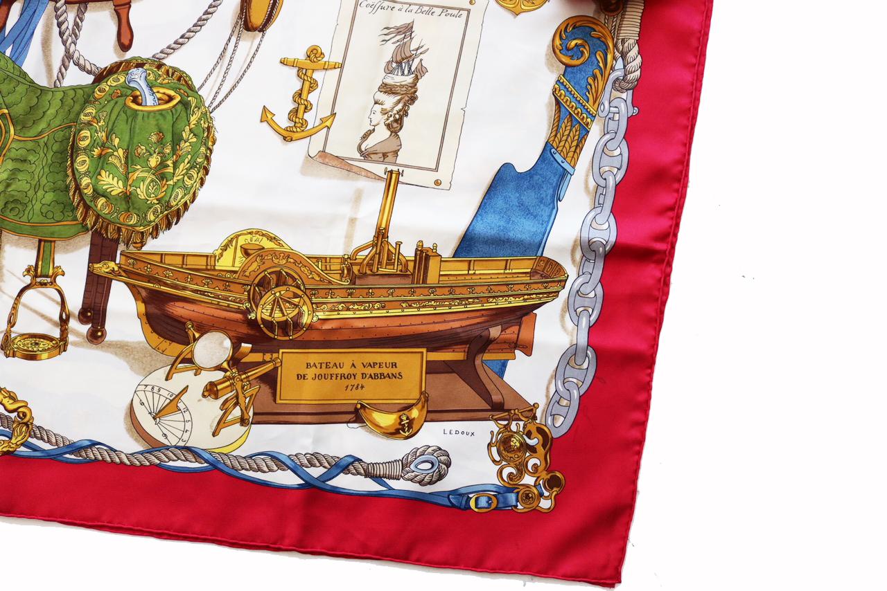 Hermes Musee Vintage Scarf by Philippe Ledoux In Good Condition In Thousand Oaks, CA
