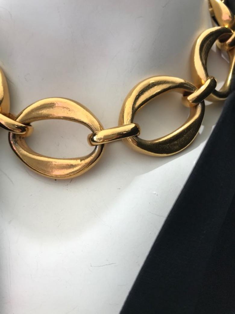 Chanel Vintage Gold Chain Choker Necklace 1