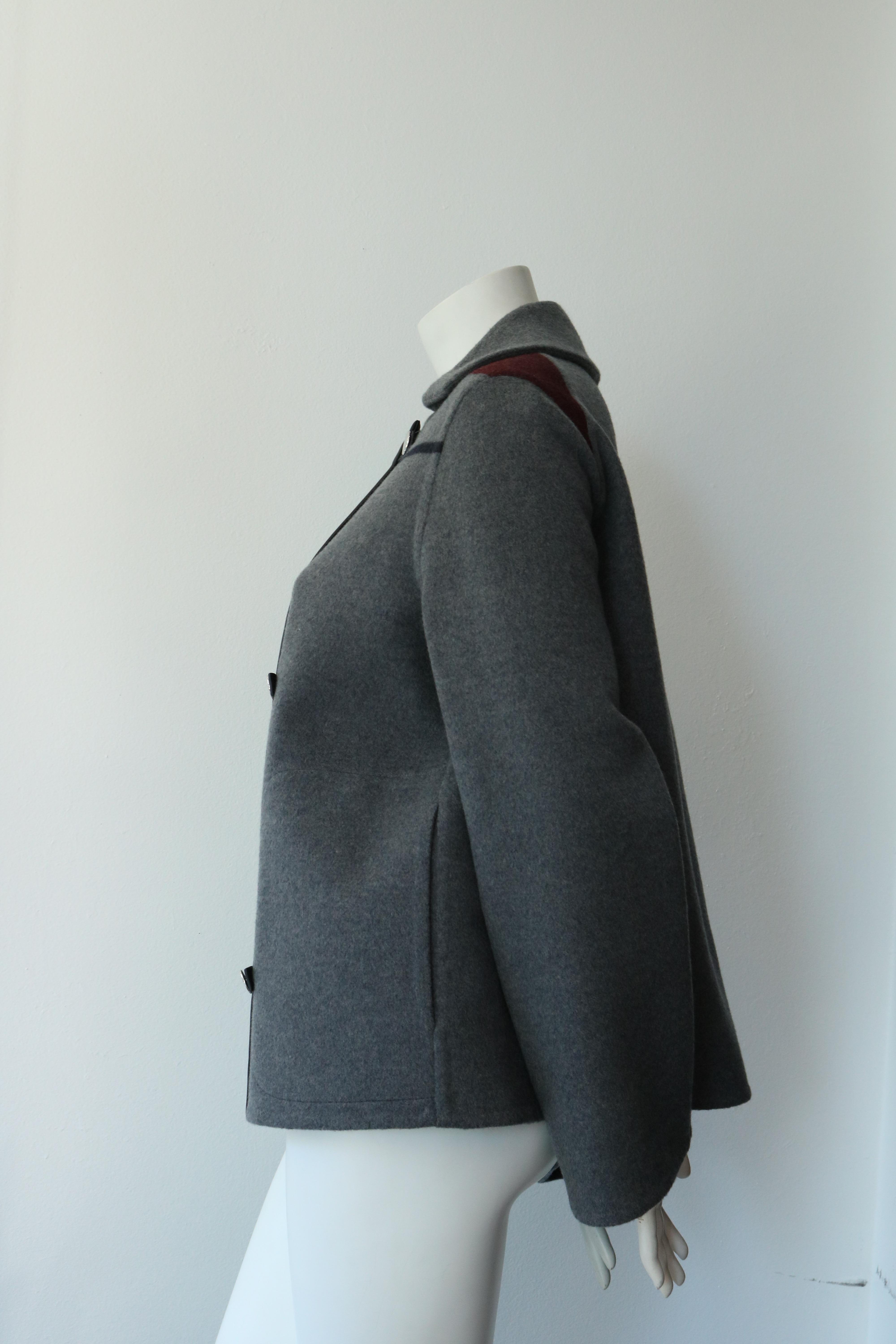 Gray Hermes Cashmere Jacket 