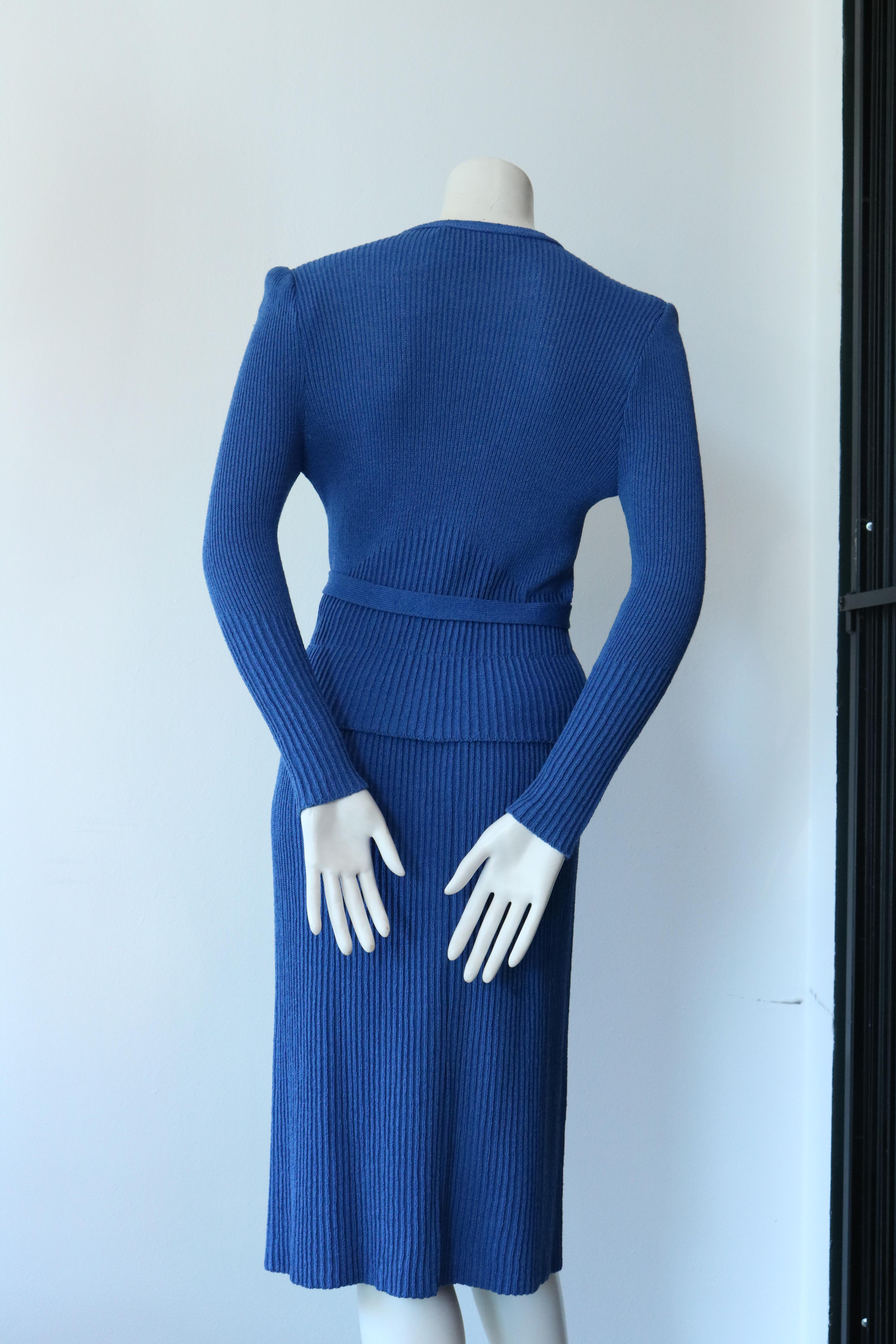 Oscar De La Renta Knit Suit   In Excellent Condition In Thousand Oaks, CA