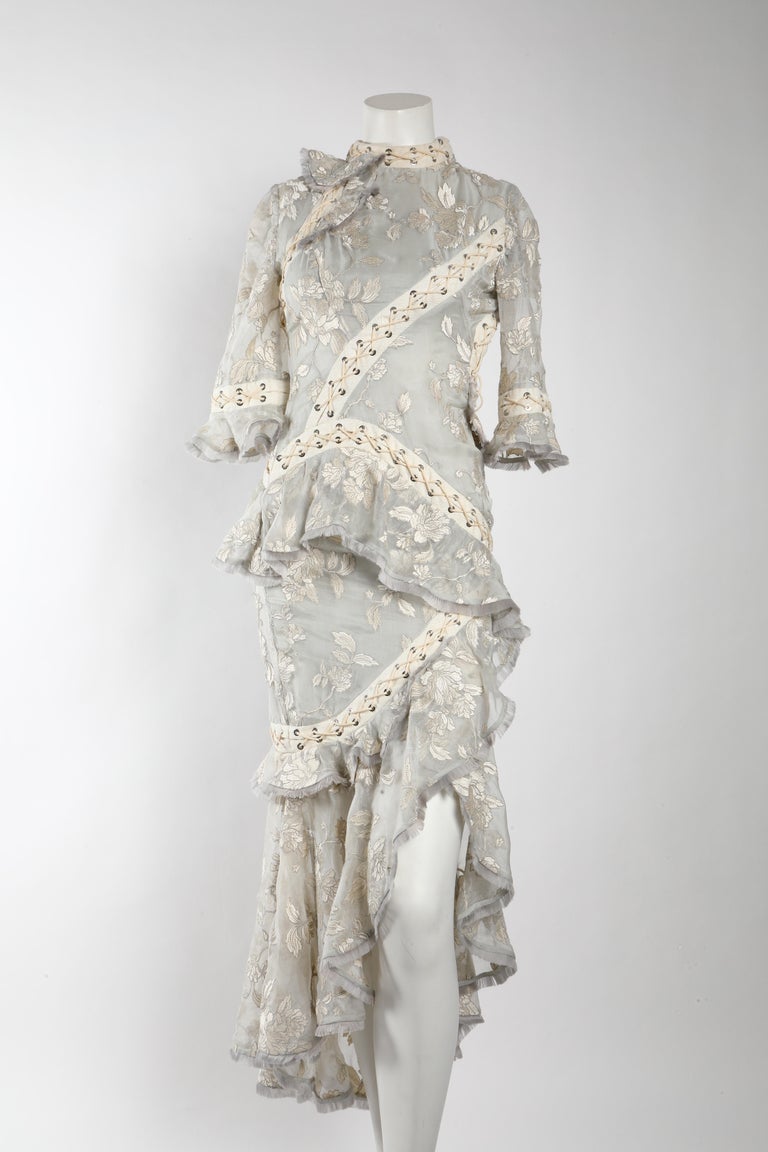 Zimmermann Eyelet Trimmed Gown at 1stDibs zimmermann eyelet dress