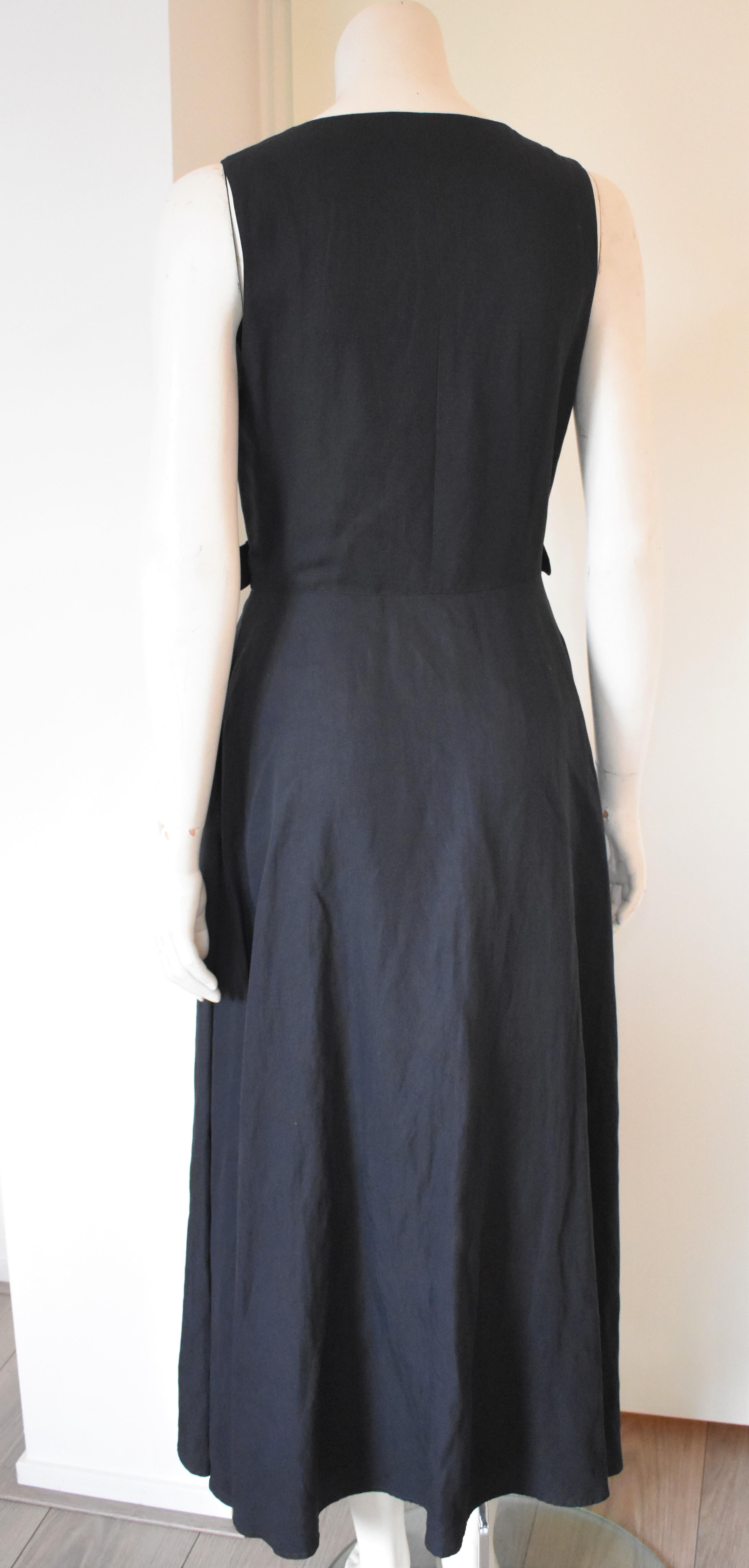 State of Claude Montana Vintage Black Dress 1990's For Sale 1